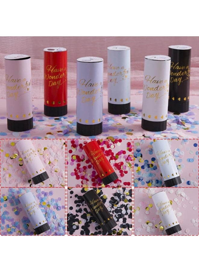 مجموعة من 6 مدافع قصاصات ورقية، متعددة الألوان، مثالية لحفلات الزفاف وأعياد الميلاد والاحتفالات والمناسبات الخاصة مثل الكريسماس ورأس السنة الجديدة، بالإضافة إلى كونها مزحة رائعة لحفلات التخرج. مدفع قصاصات ورقية صغير ومضحك، سهل الاستخدام (مختلط). - Image 2